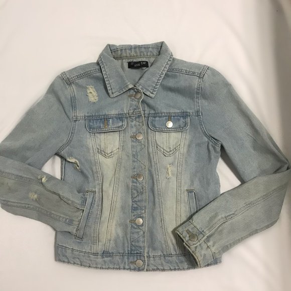 Distressed Jean Jacket - Picture 1 of 2